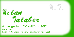 milan talaber business card